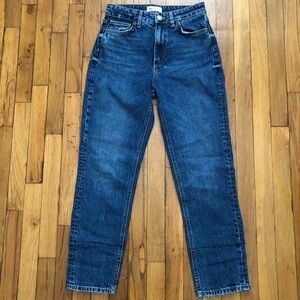 Zara Women Slim-Tapered Jeans/Color-Blue/Size-6